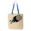 Natural Tote with Contrast-Color Handles Thumbnail