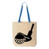 Natural Tote with Contrast-Color Handles Thumbnail
