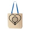 Natural Tote with Contrast-Color Handles Thumbnail