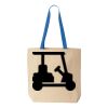 Natural Tote with Contrast-Color Handles Thumbnail