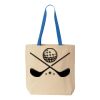 Natural Tote with Contrast-Color Handles Thumbnail