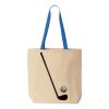 Natural Tote with Contrast-Color Handles Thumbnail