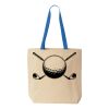 Natural Tote with Contrast-Color Handles Thumbnail