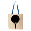 Natural Tote with Contrast-Color Handles Thumbnail