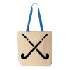 Natural Tote with Contrast-Color Handles Thumbnail