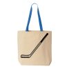 Natural Tote with Contrast-Color Handles Thumbnail