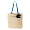 Natural Tote with Contrast-Color Handles Thumbnail