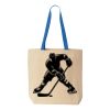 Natural Tote with Contrast-Color Handles Thumbnail