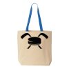 Natural Tote with Contrast-Color Handles Thumbnail