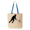 Natural Tote with Contrast-Color Handles Thumbnail