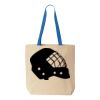 Natural Tote with Contrast-Color Handles Thumbnail