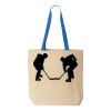 Natural Tote with Contrast-Color Handles Thumbnail