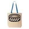 Natural Tote with Contrast-Color Handles Thumbnail