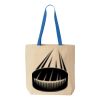 Natural Tote with Contrast-Color Handles Thumbnail