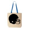 Natural Tote with Contrast-Color Handles Thumbnail