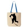 Natural Tote with Contrast-Color Handles Thumbnail