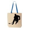 Natural Tote with Contrast-Color Handles Thumbnail