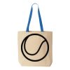 Natural Tote with Contrast-Color Handles Thumbnail