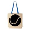 Natural Tote with Contrast-Color Handles Thumbnail
