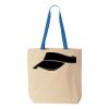 Natural Tote with Contrast-Color Handles Thumbnail