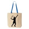 Natural Tote with Contrast-Color Handles Thumbnail