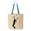 Natural Tote with Contrast-Color Handles Thumbnail