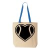 Natural Tote with Contrast-Color Handles Thumbnail