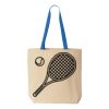Natural Tote with Contrast-Color Handles Thumbnail