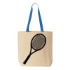 Natural Tote with Contrast-Color Handles Thumbnail