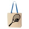 Natural Tote with Contrast-Color Handles Thumbnail