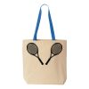 Natural Tote with Contrast-Color Handles Thumbnail