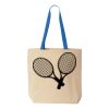 Natural Tote with Contrast-Color Handles Thumbnail