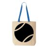 Natural Tote with Contrast-Color Handles Thumbnail