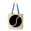 Natural Tote with Contrast-Color Handles Thumbnail