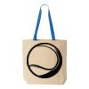 Natural Tote with Contrast-Color Handles Thumbnail