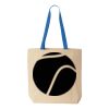 Natural Tote with Contrast-Color Handles Thumbnail