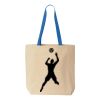 Natural Tote with Contrast-Color Handles Thumbnail