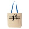 Natural Tote with Contrast-Color Handles Thumbnail