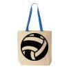 Natural Tote with Contrast-Color Handles Thumbnail