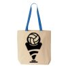 Natural Tote with Contrast-Color Handles Thumbnail