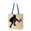 Natural Tote with Contrast-Color Handles Thumbnail