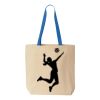 Natural Tote with Contrast-Color Handles Thumbnail