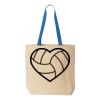 Natural Tote with Contrast-Color Handles Thumbnail