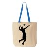 Natural Tote with Contrast-Color Handles Thumbnail