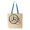 Natural Tote with Contrast-Color Handles Thumbnail