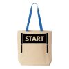 Natural Tote with Contrast-Color Handles Thumbnail