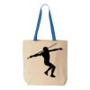 Natural Tote with Contrast-Color Handles Thumbnail