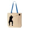 Natural Tote with Contrast-Color Handles Thumbnail