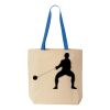 Natural Tote with Contrast-Color Handles Thumbnail
