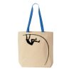 Natural Tote with Contrast-Color Handles Thumbnail